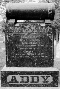 Thomas Addy headstone
